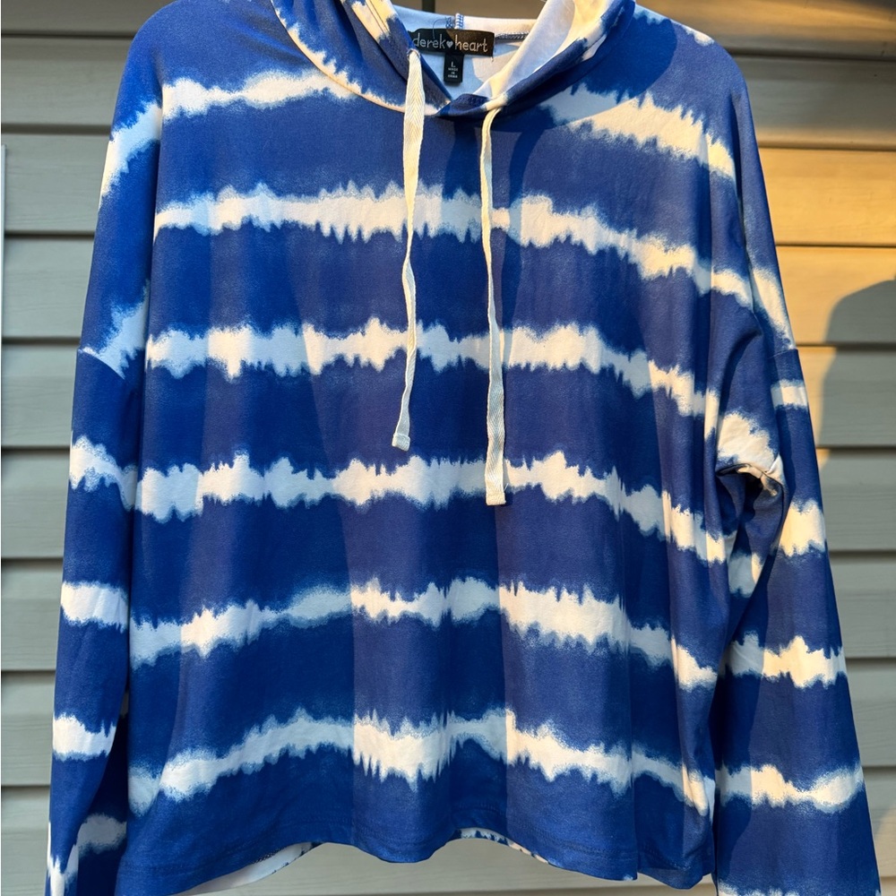 Derek Heart Blue and White Hoodie